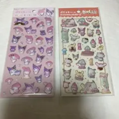 サンリオキャラクターズぷくっとシール2枚セットマイメロクロミ立体シール