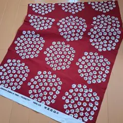 210 マリメッコ marimekko プケッティ レッド クリスマス 生地