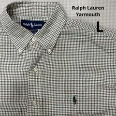 Ralph Lauren Yarmouth 長袖BD チェックシャツ グリーンLのサムネイル