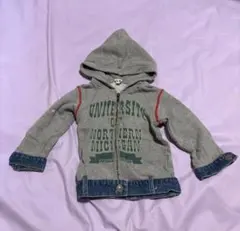 グレー フード付き パーカー 90cm