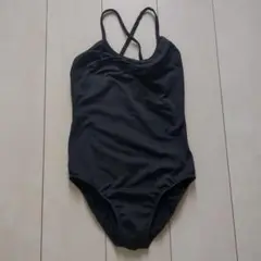 ブラックワンピースレオタード クロスバック