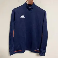 adidas アディダス ネイビー ハイネック長袖Tシャツ L ユニセックス