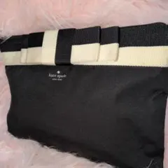 Katespade ケイト・スペード　ポーチ 黒　リボン