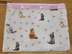 LeSportsacレスポ× MAQUIA猫×桜柄 キュートポーチ大