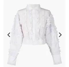 極美品 完売品 bibiy. LYLA FRILL BLOUSE BLUE - メルカリ