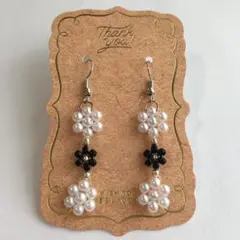 韓国風　ビーズ　ピアス　ハンドメイド