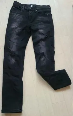 GAP ブラック ダメージ スリムフィットパンツ 130cm