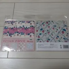 amifa デザインペーパー Strawberry Pattern ２つセット