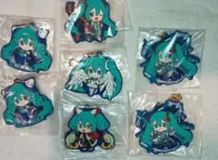 初音ミク　ガンダム　コラボ ラバーキーホルダー 7個セット　被りあり