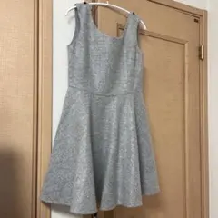 evelyn エブリン グレー ノースリーブ フレアワンピース