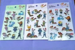 3種セット　ディズニー　ズートピアキラキラシール　ホログラムステッカー正規品