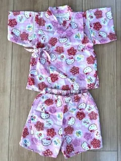 ハローキティ 甚平 90cm ピンク