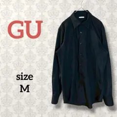ジーユー【M】ブロードオーバーサイズシャツ 無地 長袖 カジュアル ユニセックス