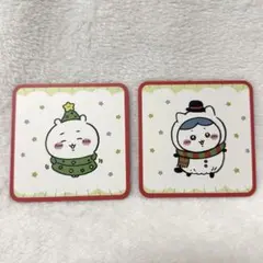 池袋PARCOとちいかわのクリスマスッ！！！コースター　ちいかわとハチワレセット