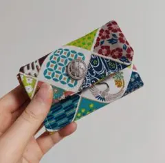 【和柄】ミニ財布 お札折らずに入る！ハンドメイド（一点物）