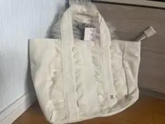 連休限定値下げNICE CLAUP フリル付きトートバッグ