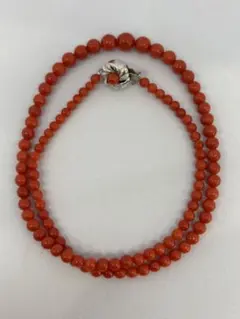 赤 本珊瑚 ネックレス ケース付き