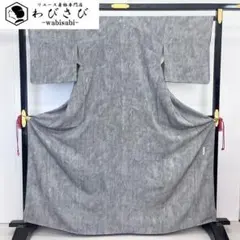 未着用　作家もの　細合俊男　モノトーン　江戸小紋　着物　124a p 未着用 作家もの 細合俊男 モノトーン 江戸小紋 着物 124a p