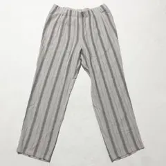 B:MING by BEAMS リネン ストライプ リラックスワイドパンツ