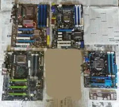 マザーボード5枚　グラフィックボード1枚　CPU1個　ジャンク　修理ベース