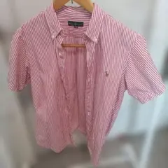 Ralph Lauren 赤白ストライプ シャツ肌着 160A