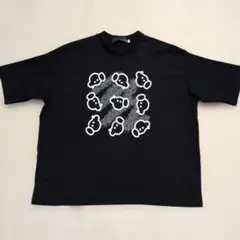 ヌヌフォルム nunuforme 犬 プリント Tシャツ 135cm 黒 犬