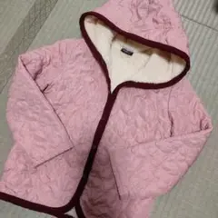 【西松屋】ハートキルト裏ボアジャケット　ピンク　120