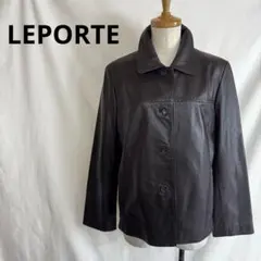 LEPORTE レポルテ 羊革 本革 レザージャケット ブラウン ヴィンテージ