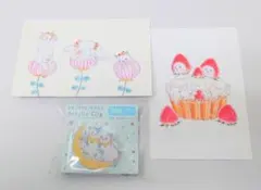 トコロコムギ サンリオコラボ　アクリルクリップ　ポストカード　シナモロール　月