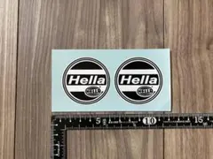 Hella ヘラー ステッカー 2枚セット ブラック&ホワイト 50mm