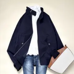 ジャーナルスタンダード　スタンドカラー　ブルゾン　L ネイビー　春　羽織