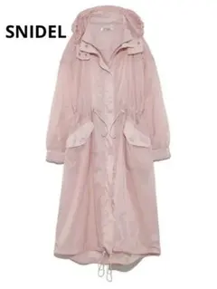美品　SNIDEL バリエーションモッズコート　ピンク　透け感　可愛い