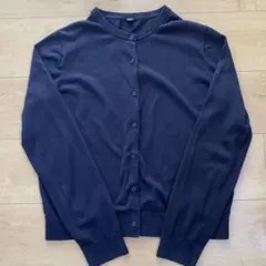 UVカットクルーネックカーディガン　ユニクロ　ネイビー　L