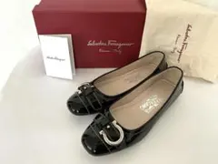 極美品Salvatore Ferragamo パテント フラットシューズ - メルカリ