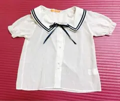 【訳あり】セーラー　半袖ブラウス 【説明必読】のサムネイル