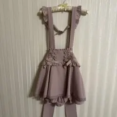 LIZLISA レースアップサスペンダー付スカパン