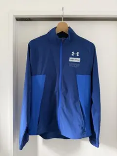 UNDER ARMOUR 青 ナイロンジャケット LGサイズ