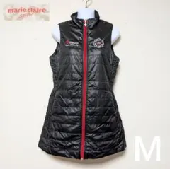 【マリクレール】 sport レディース M ブラック 中綿ベスト ロングベスト