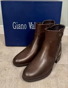 ■未使用■GianoValentino■本革ブーツ■ダークブラウン系■35■