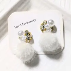 A-3 ハンドメイド☆ビジューピアス 귀걸이