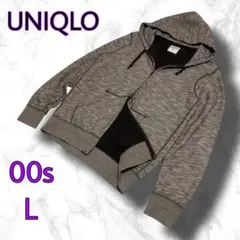 OLD UNIQLO オールドユニクロ◆ジップパーカー◆00s◆裏フリース◆短丈