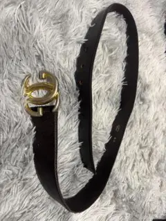 0232□ GUCCI ブラック バンブー メタル レザー ベルト 黒 - メルカリ