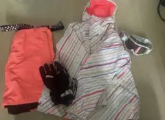 スノーボードウェアセット (ジャケット、パンツ、グローブ)