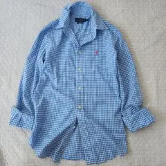 美品★ラルフローレン　シャツ　ギンガムチェック　ブラウス　青　ピンク
