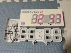 デジタル時計 3色表示 ホワイト