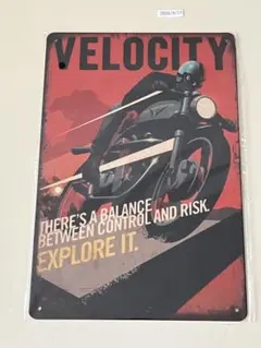 VELOCITY ブリキ看板 インテリア