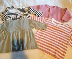 長袖カットソー３枚、カーディガン 90サイズ