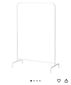 【4組セット】IKEA(イケア) MULIG 洋服ラック, コート ホワイト