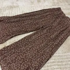 SHOO・LA・RUE 花柄ワイドパンツ ブラウン F