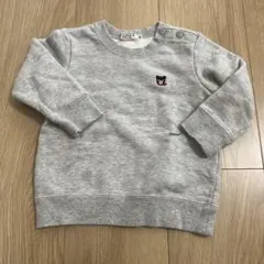 ミキハウスDOUBLE.B グレー トレーナー 80